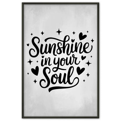 Spruchposter Sunshine in your soul für persönliche Geschenke