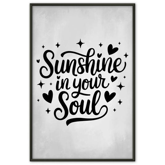 Spruchposter Sunshine in your soul für persönliche Geschenke