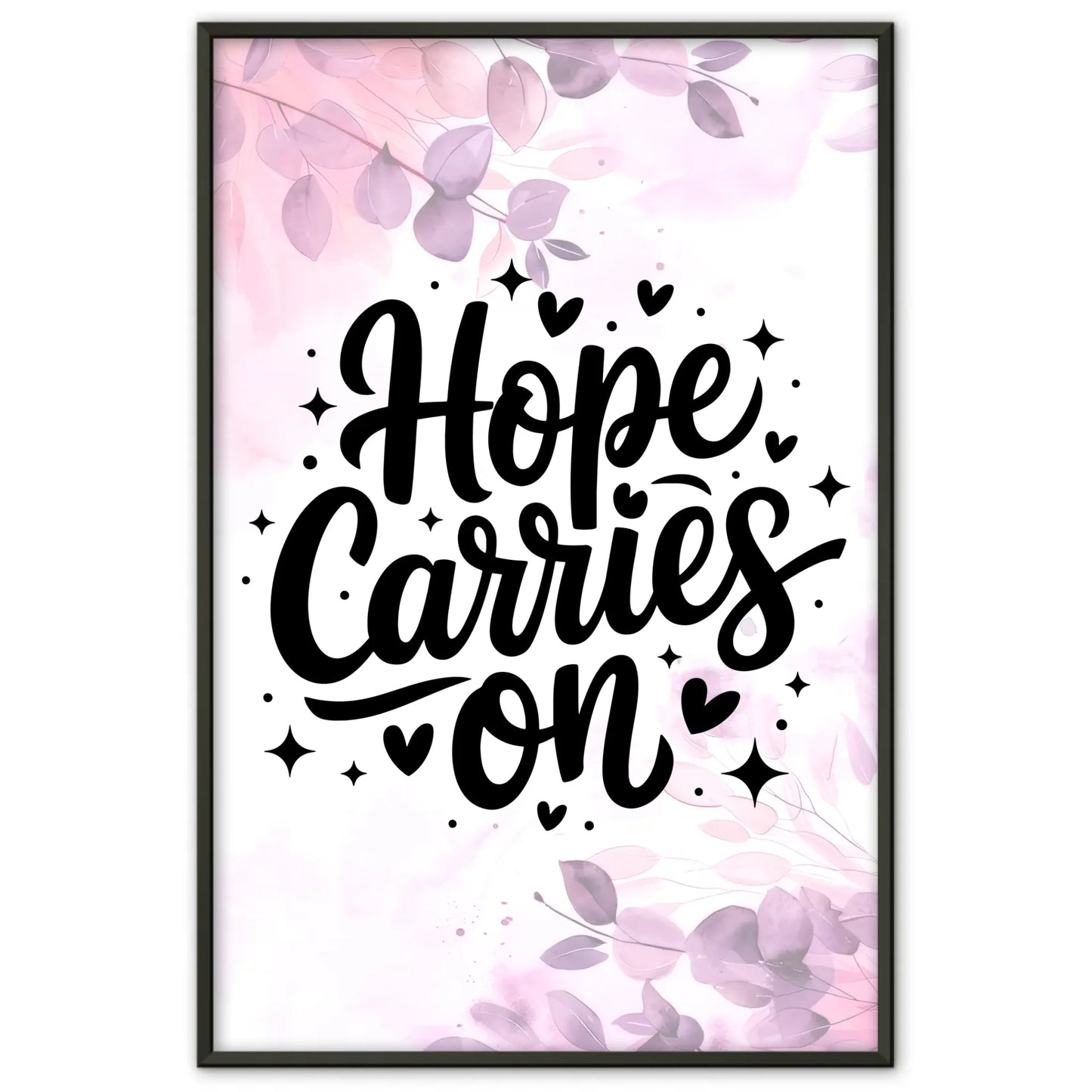 Spruchposter Hope carries on für personalisierte Geschenke