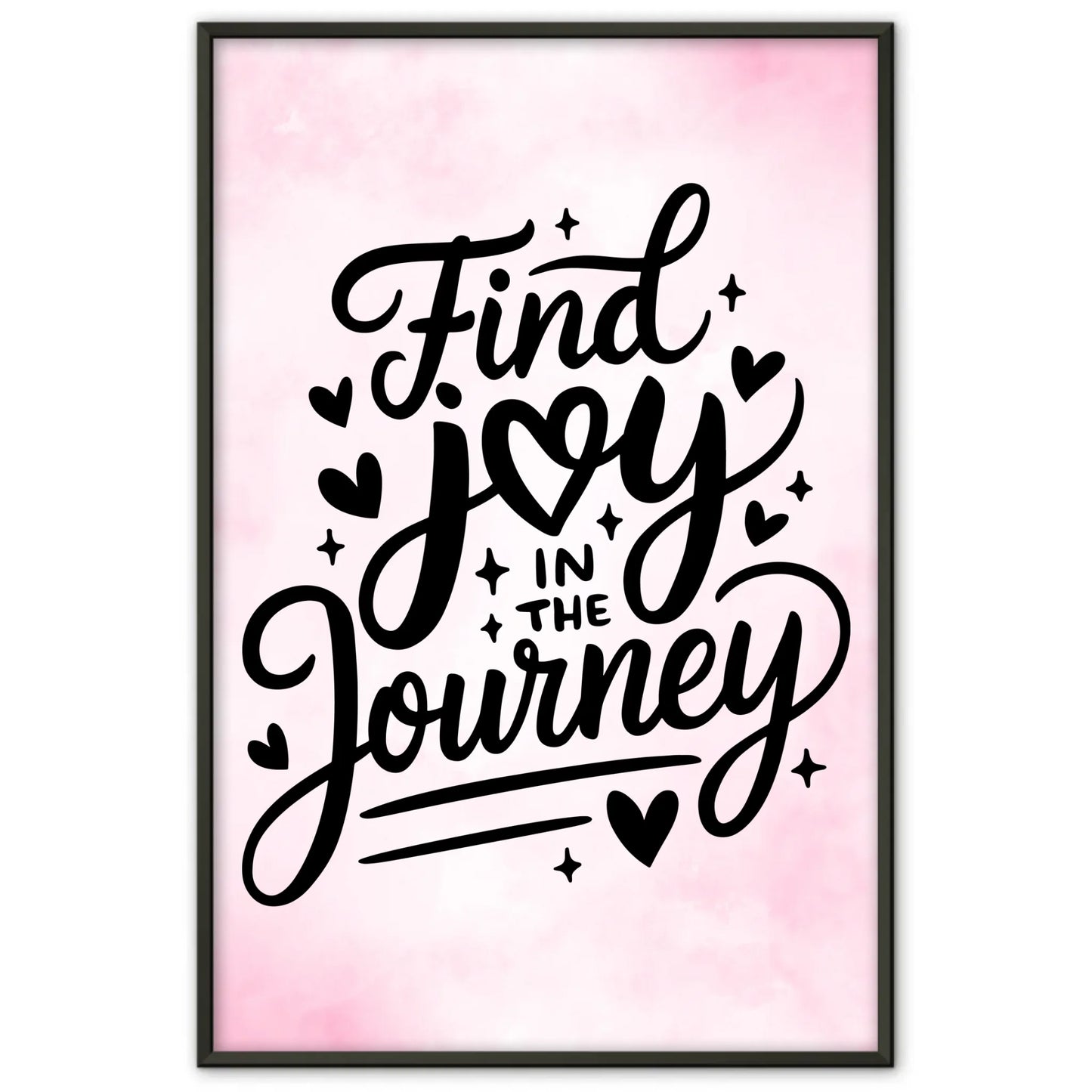 Poster mit Spruch Find joy in the journey personalisiert Geschenk