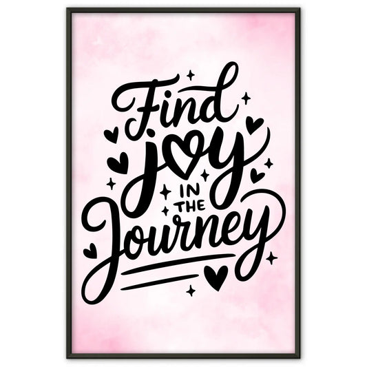 Poster mit Spruch Find joy in the journey personalisiert Geschenk