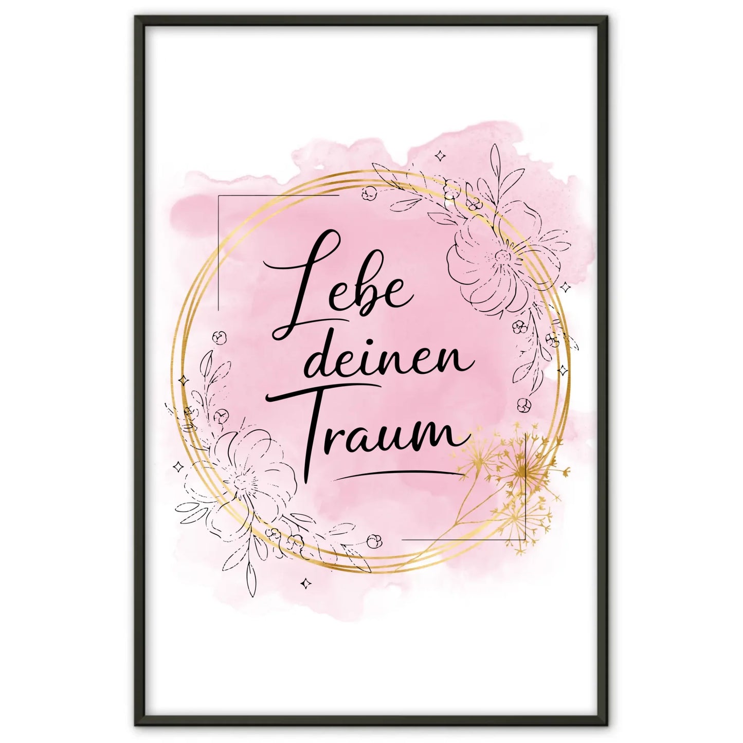 Spruchposter Lebe deinen Traum für persönliche Geschenke