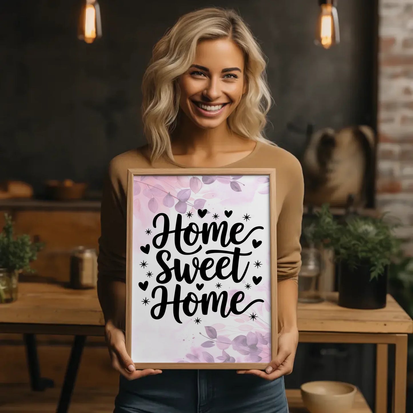 Poster mit Spruch Home sweet home für dein Zuhause gestalten