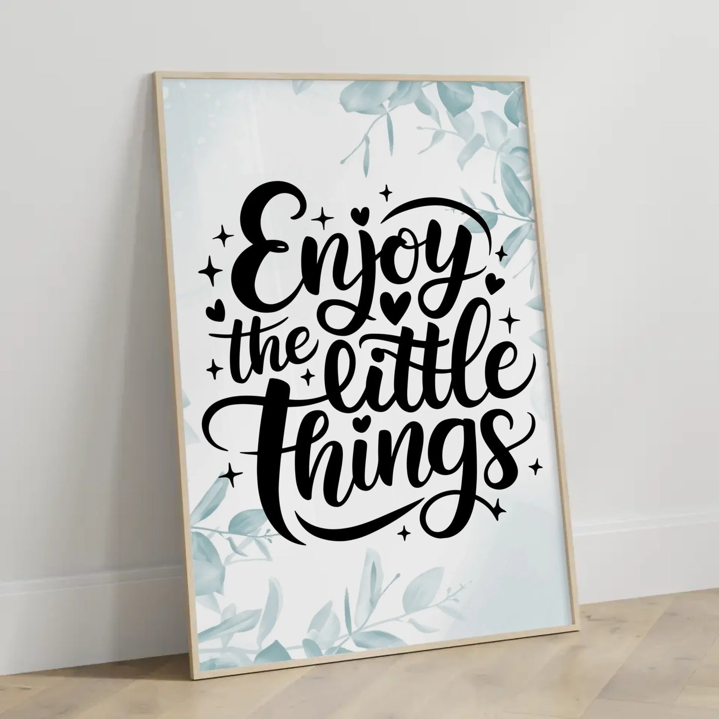 Poster Spruch Enjoy the little things personalisierte Deko