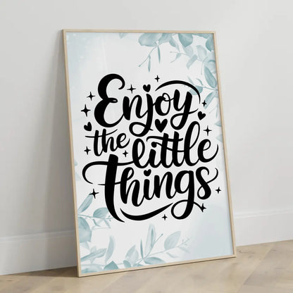 Poster Spruch Enjoy the little things personalisierte Deko