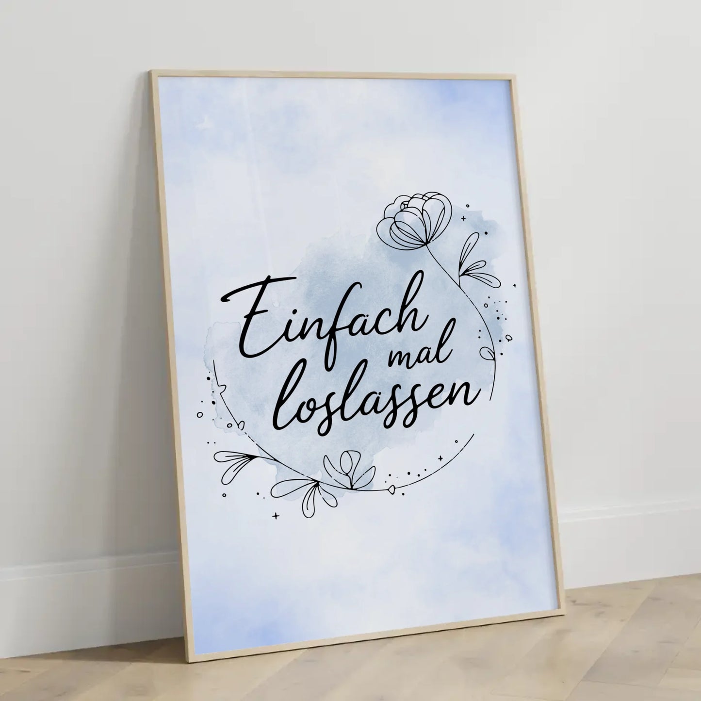 Poster Spruch Einfach mal loslassen für persönliche Geschenke