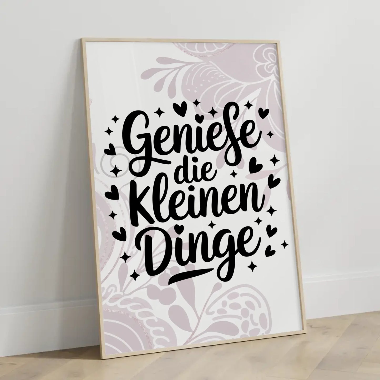 Poster Mit Spruch Genieße die kleinen Dinge für dein Zuhause