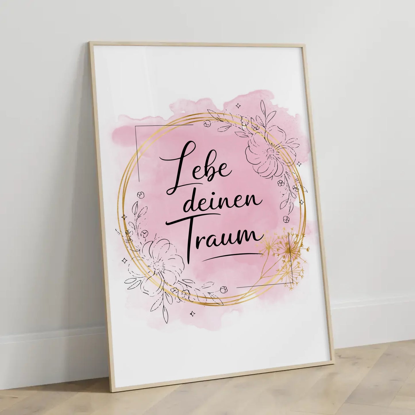 Spruchposter Lebe deinen Traum für persönliche Geschenke