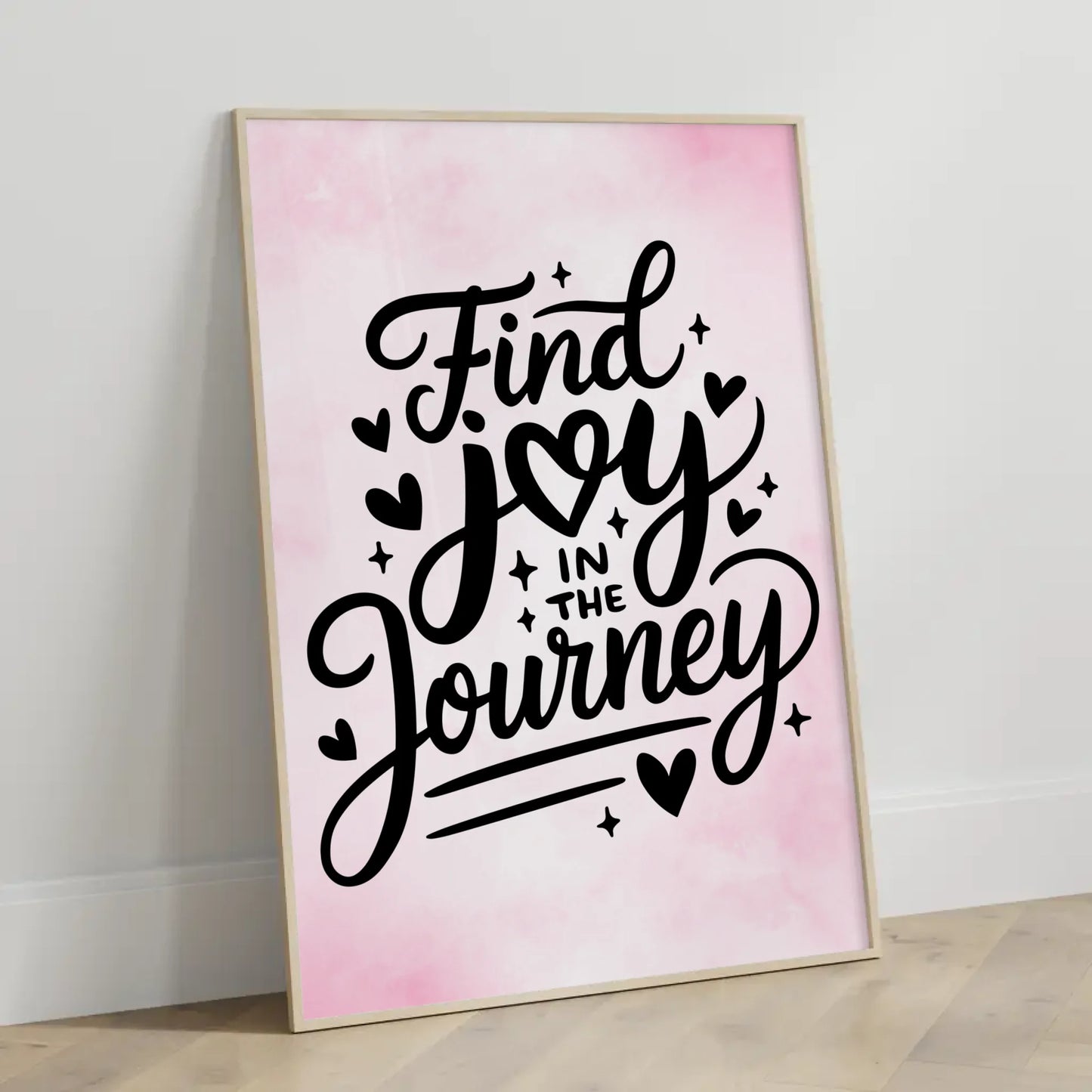 Poster mit Spruch Find joy in the journey personalisiert Geschenk