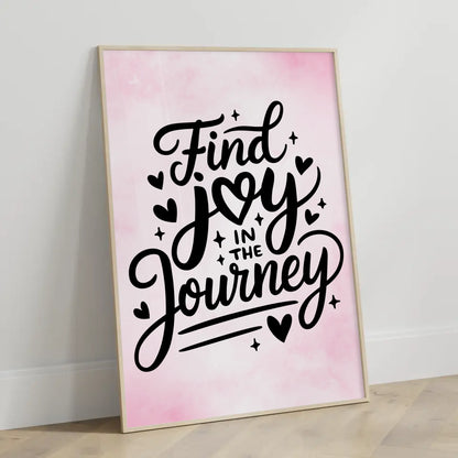 Poster mit Spruch Find joy in the journey personalisiert Geschenk