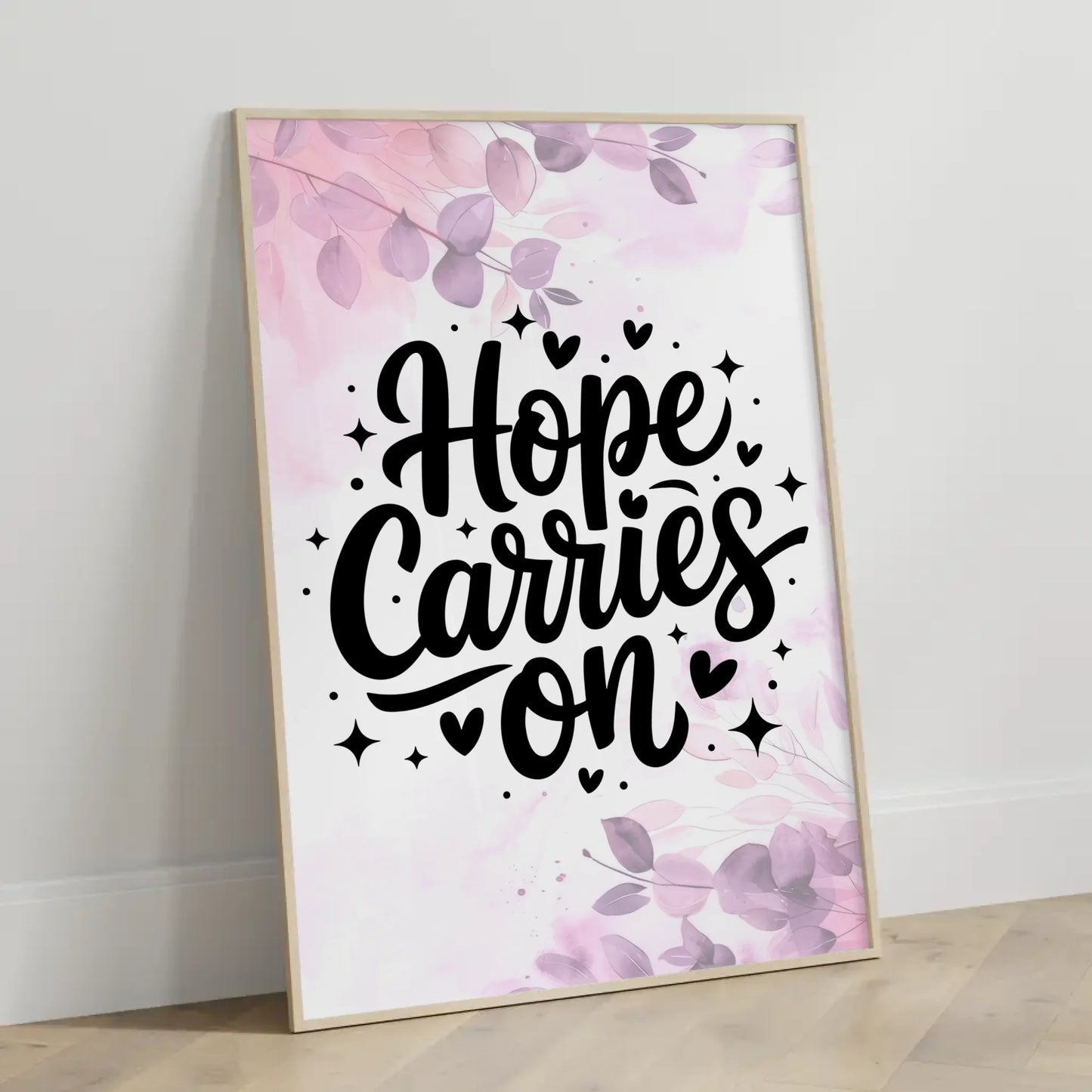 Spruchposter Hope carries on für personalisierte Geschenke