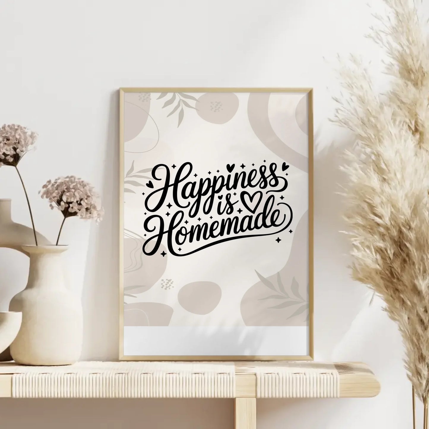 Poster mit Spruch Happiness is homemade personalisiert gestalten