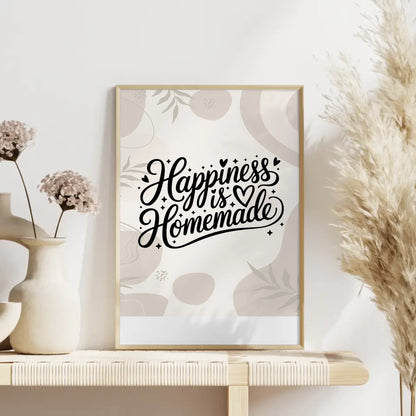 Poster mit Spruch Happiness is homemade personalisiert gestalten