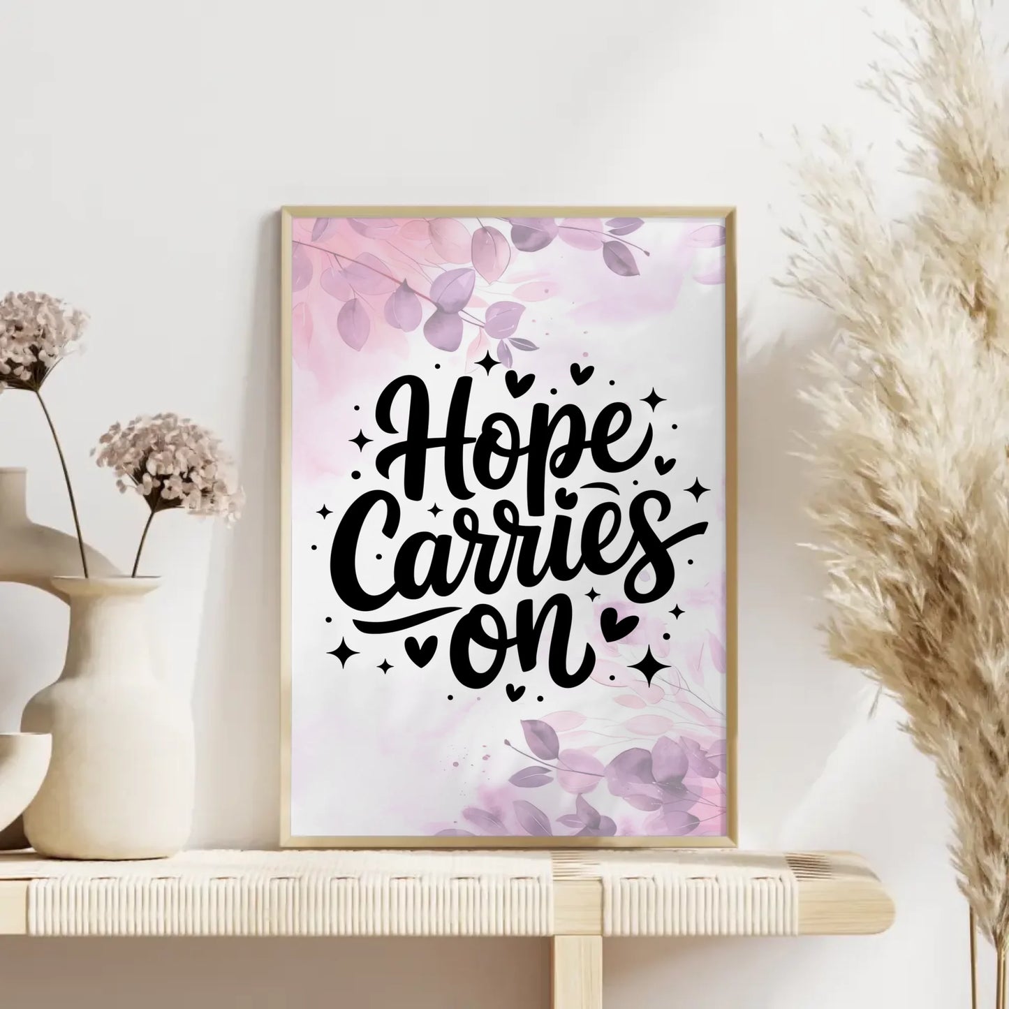 Spruchposter Hope carries on für personalisierte Geschenke