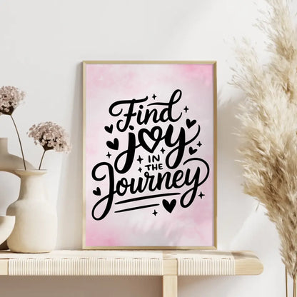 Poster mit Spruch Find joy in the journey personalisiert Geschenk