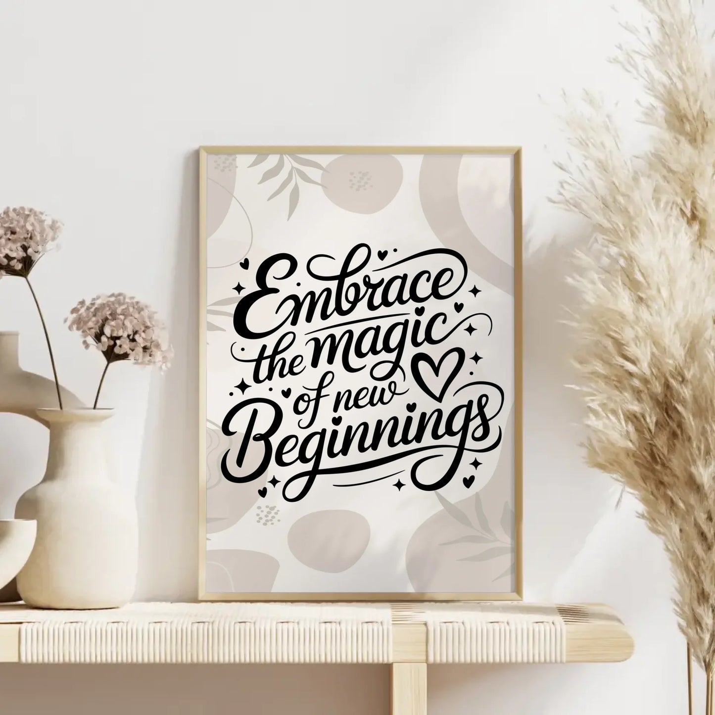 Spruchposter Embrace the magic of new beginnings für Dich