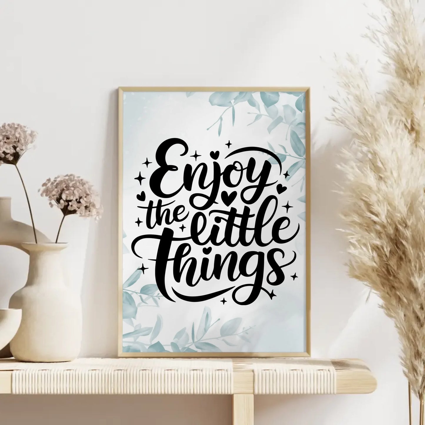 Poster Spruch Enjoy the little things personalisierte Deko