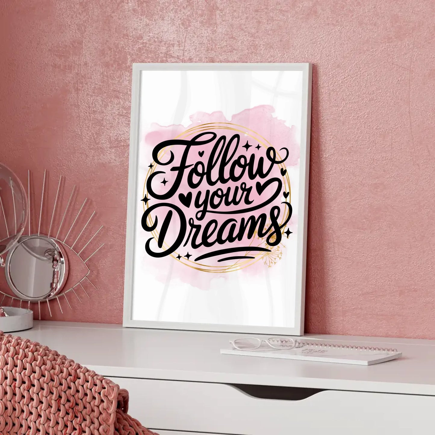 Poster Mit Spruch Follow your dreams Persönliches Geschenk