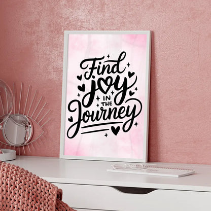 Poster mit Spruch Find joy in the journey personalisiert Geschenk