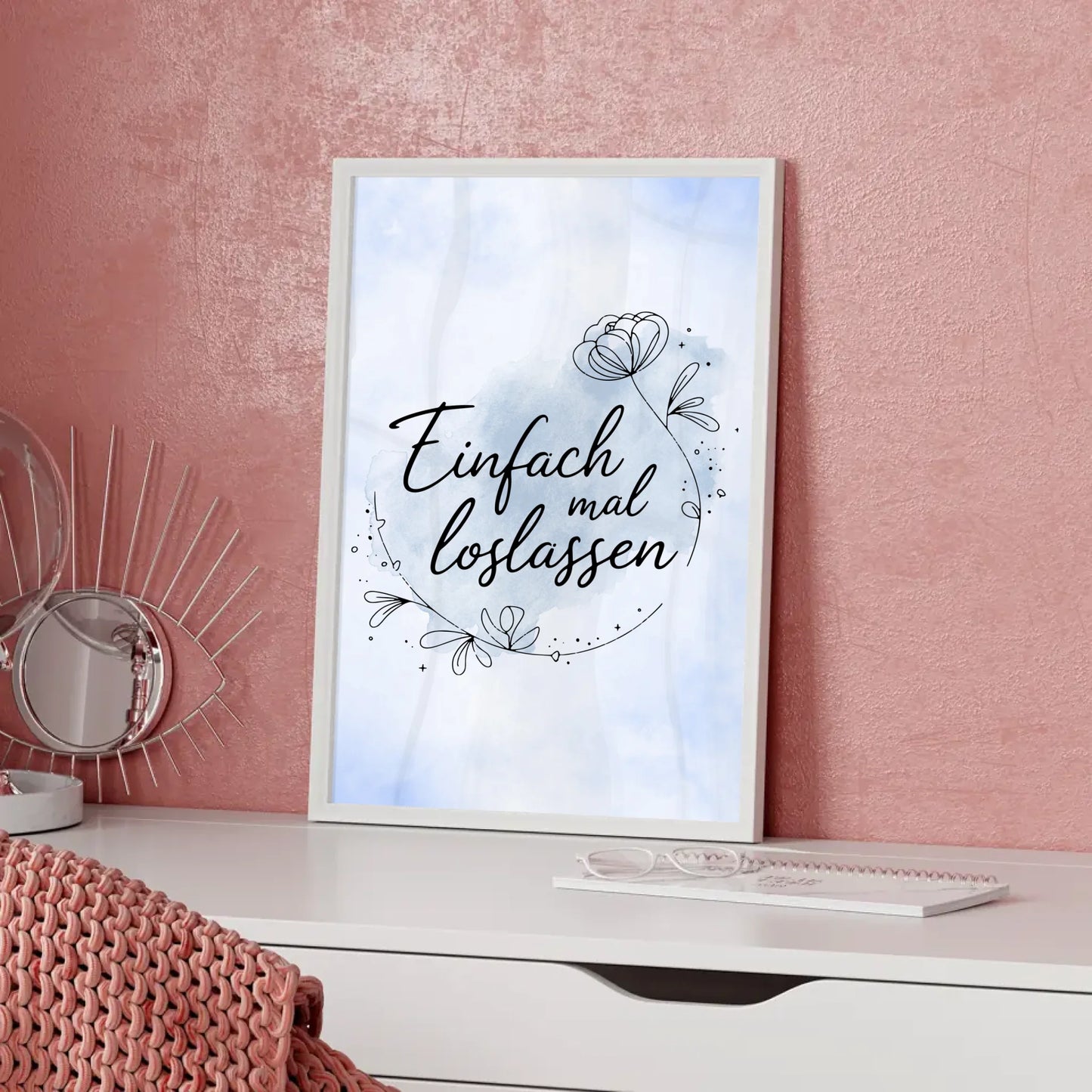 Poster Spruch Einfach mal loslassen für persönliche Geschenke