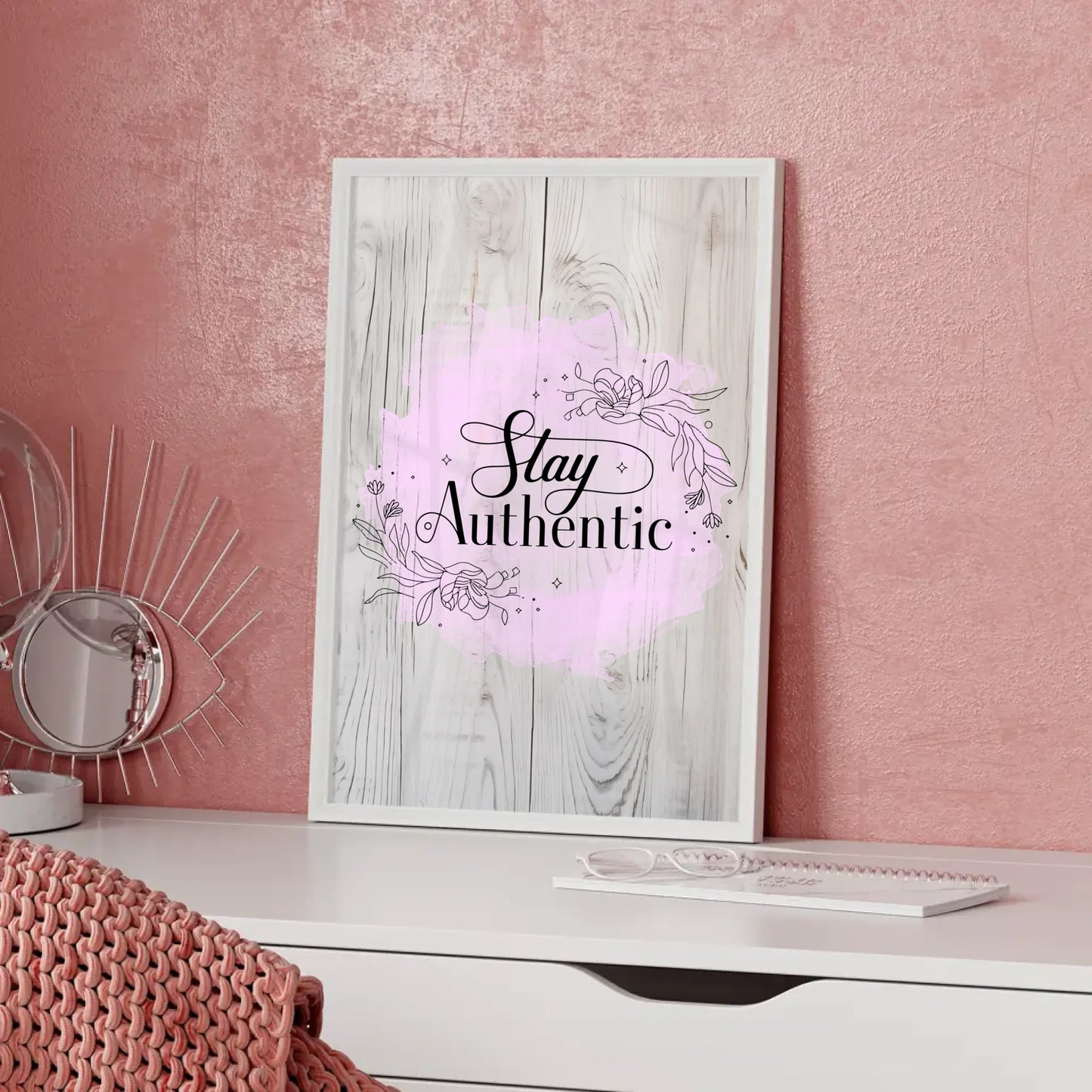 Poster Mit Spruch Stay Authentic Persönliches Geschenk Ideen