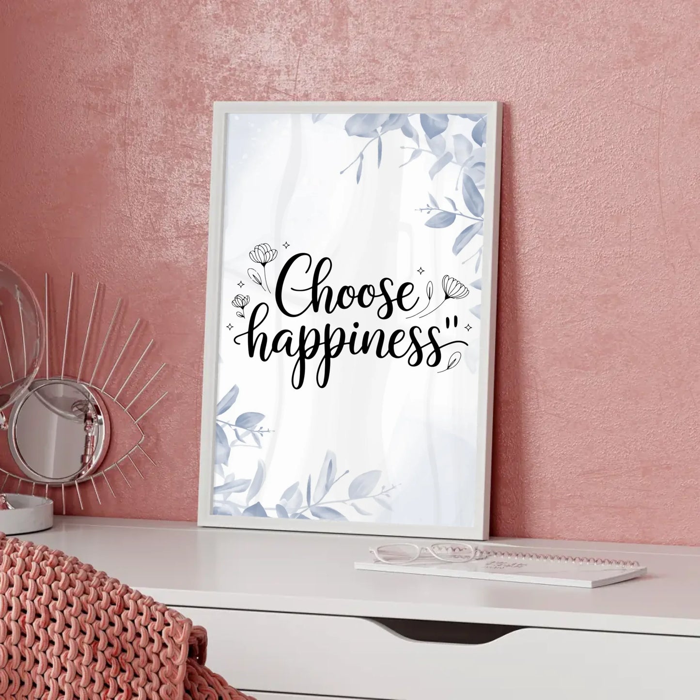 Poster Spruch Choose happiness für dein Zuhause gestalten