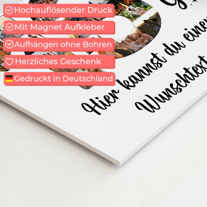 Magnet Wandbild mit Unterschriften zum 18 Geburtstag Wunsch