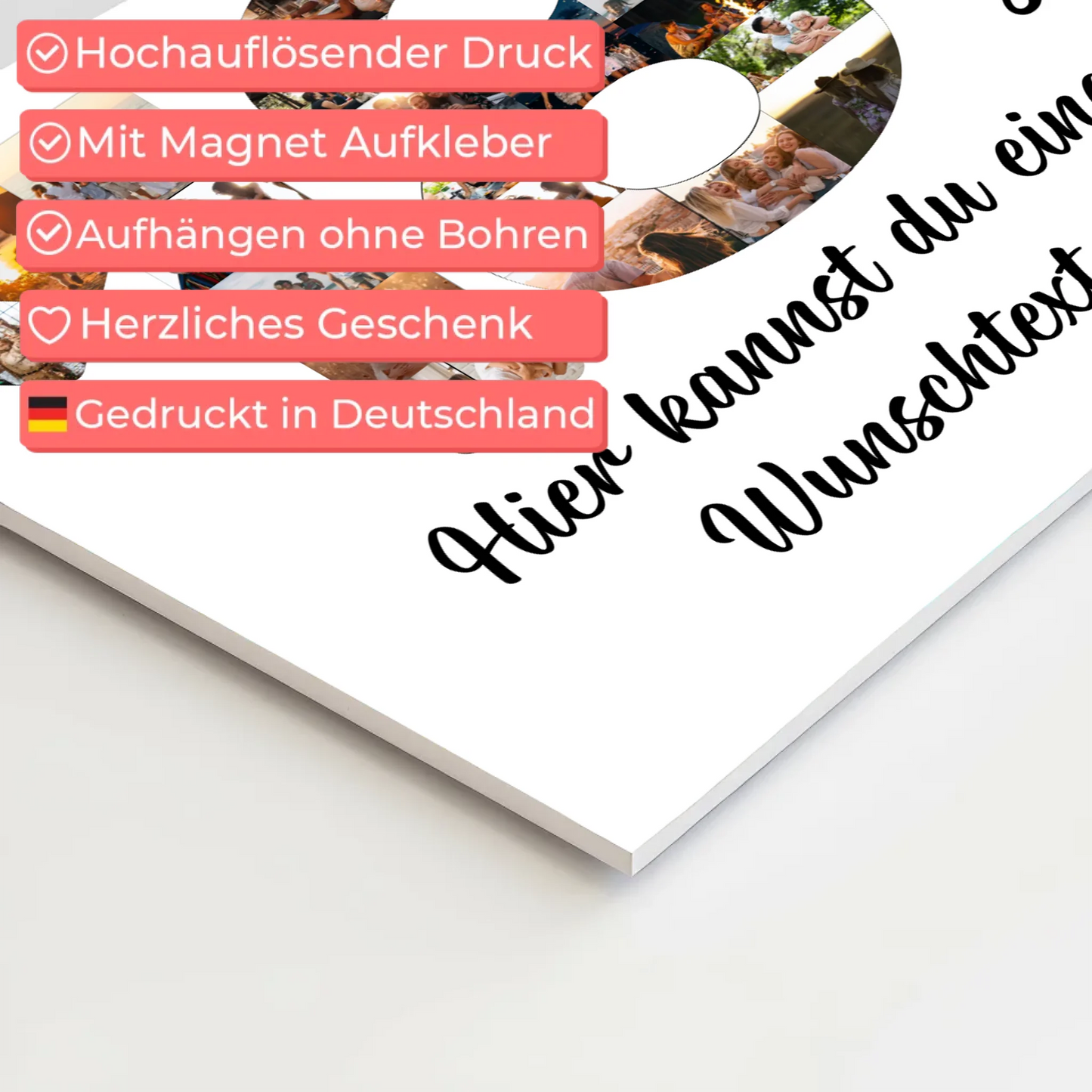 Magnet Wandbild mit Unterschriften zum 18 Geburtstag Wunsch