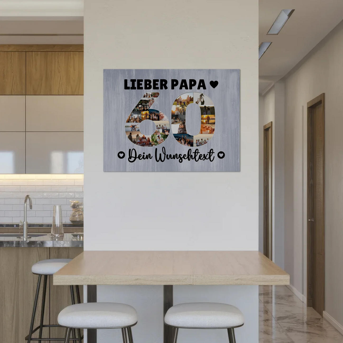 Magnet Wandbild mit Unterschriften 60 Geburtstag Papa