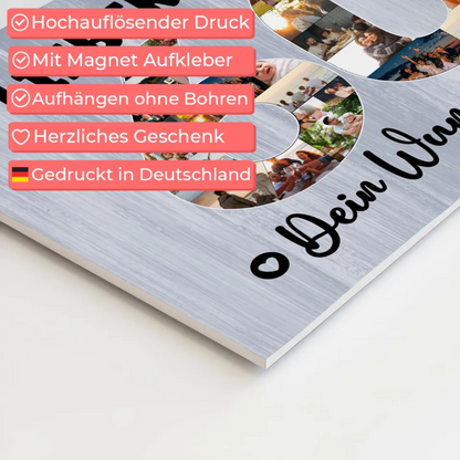 Magnet Wandbild mit Unterschriften 60 Geburtstag Papa