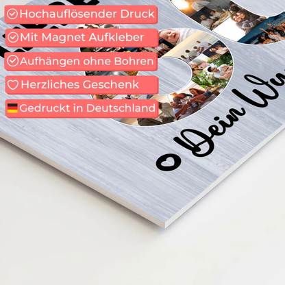 Magnet Wandbild mit Unterschriften 60 Geburtstag Papa