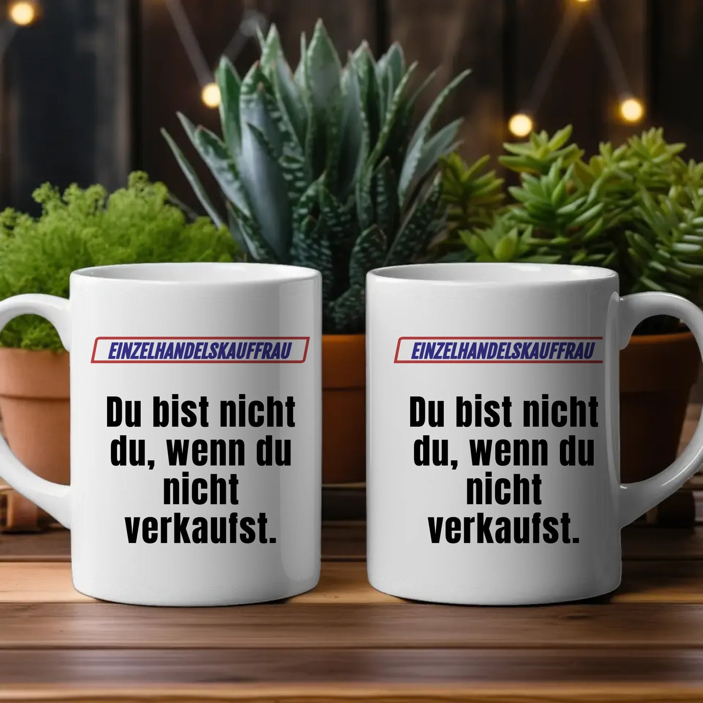 Personalisierter Kaffeebecher Lustig Du bist nicht Du Einzelhandelskauffrau