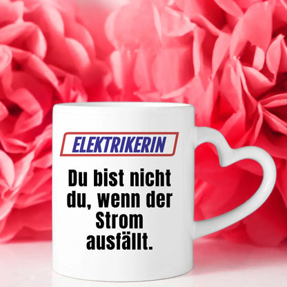 Lustige Tasse Du bist nicht Du wenn Elektrikerin Kaffeebecher Personalisiert