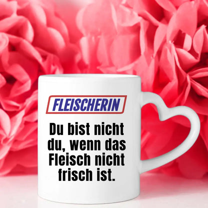 Lustige Tasse Du bist nicht Du wenn Fleischerin personalisierte Kaffeetasse