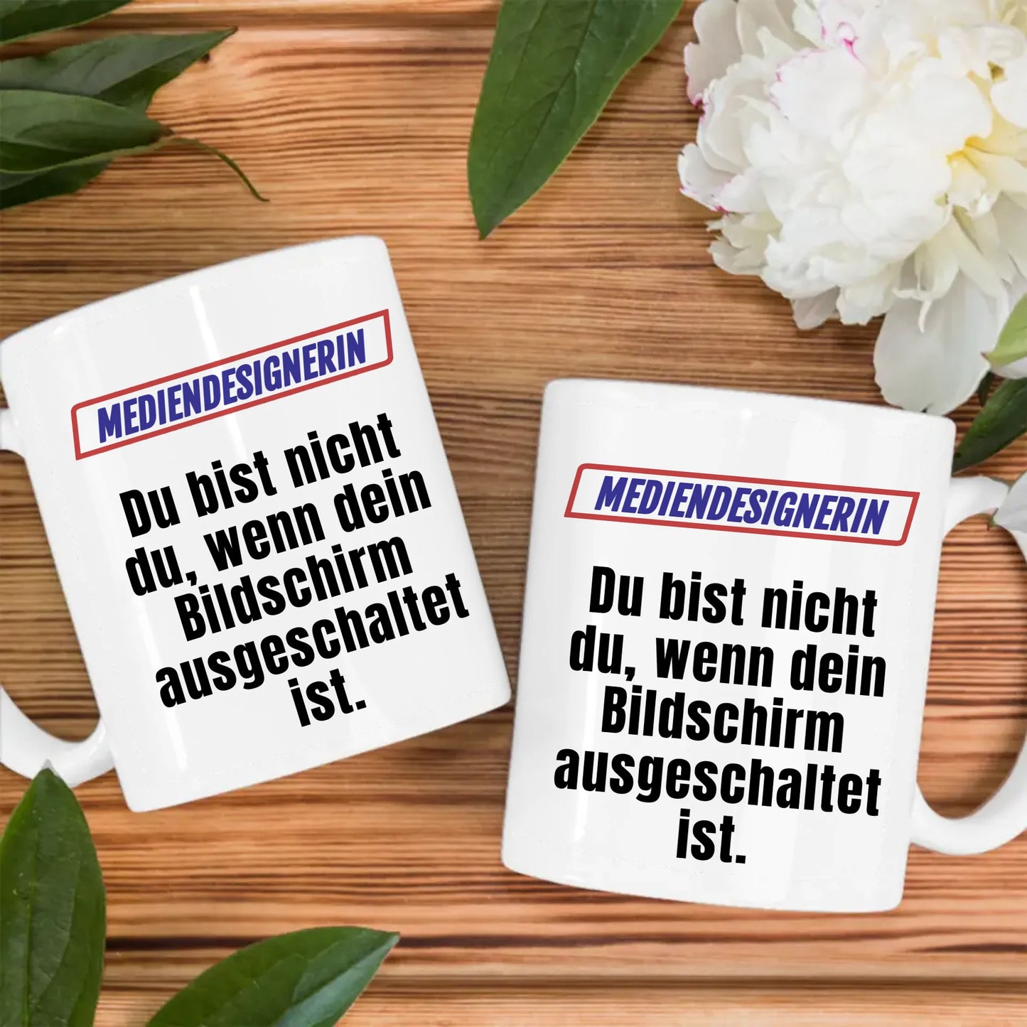 Lustige Tasse Du bist nicht Du wenn Mediendesignerin personalisiert