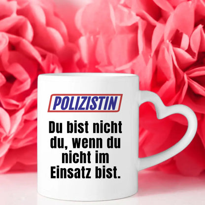 Kaffeetasse Lustig Du bist nicht Du wenn Polizistin Personalisiert