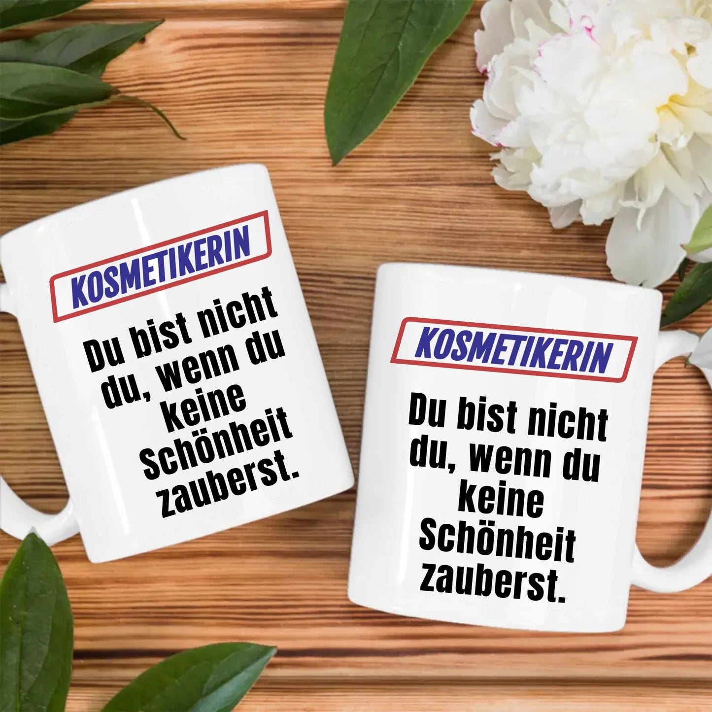 Personalisierter Kaffeebecher Lustig für Kosmetikerin