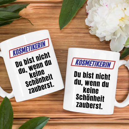 Personalisierter Kaffeebecher Lustig für Kosmetikerin