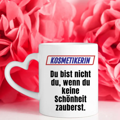 Personalisierter Kaffeebecher Lustig für Kosmetikerin