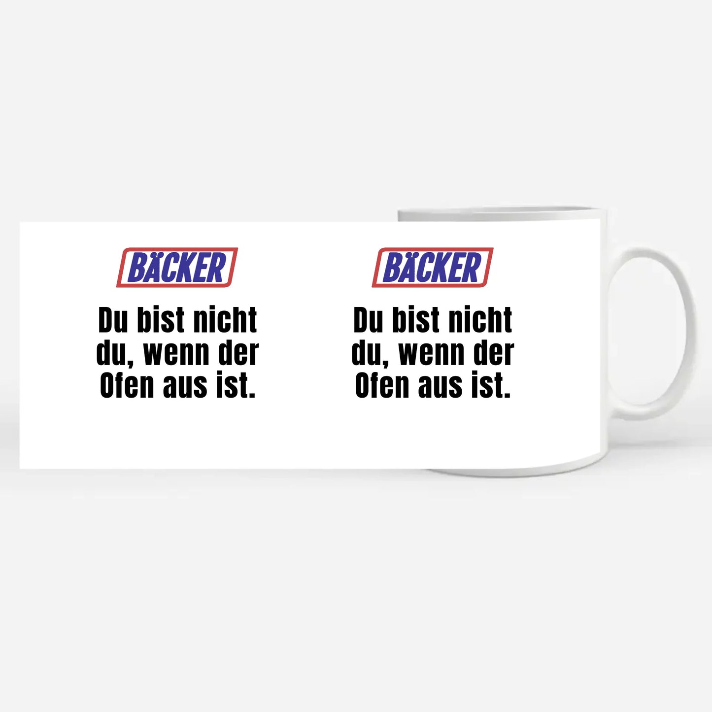 Personalisierter Kaffeebecher Lustig Du bist nicht Du wenn Bäcker