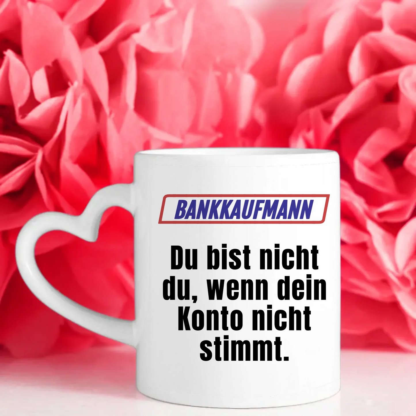 Personalisierter Kaffeebecher Lustig Du bist nicht Du wenn Bankkaufmann