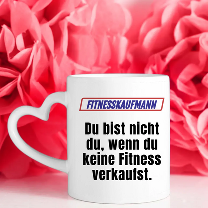 Lustige Tasse Du bist nicht Du wenn Fitnesskaufmann personalisiert