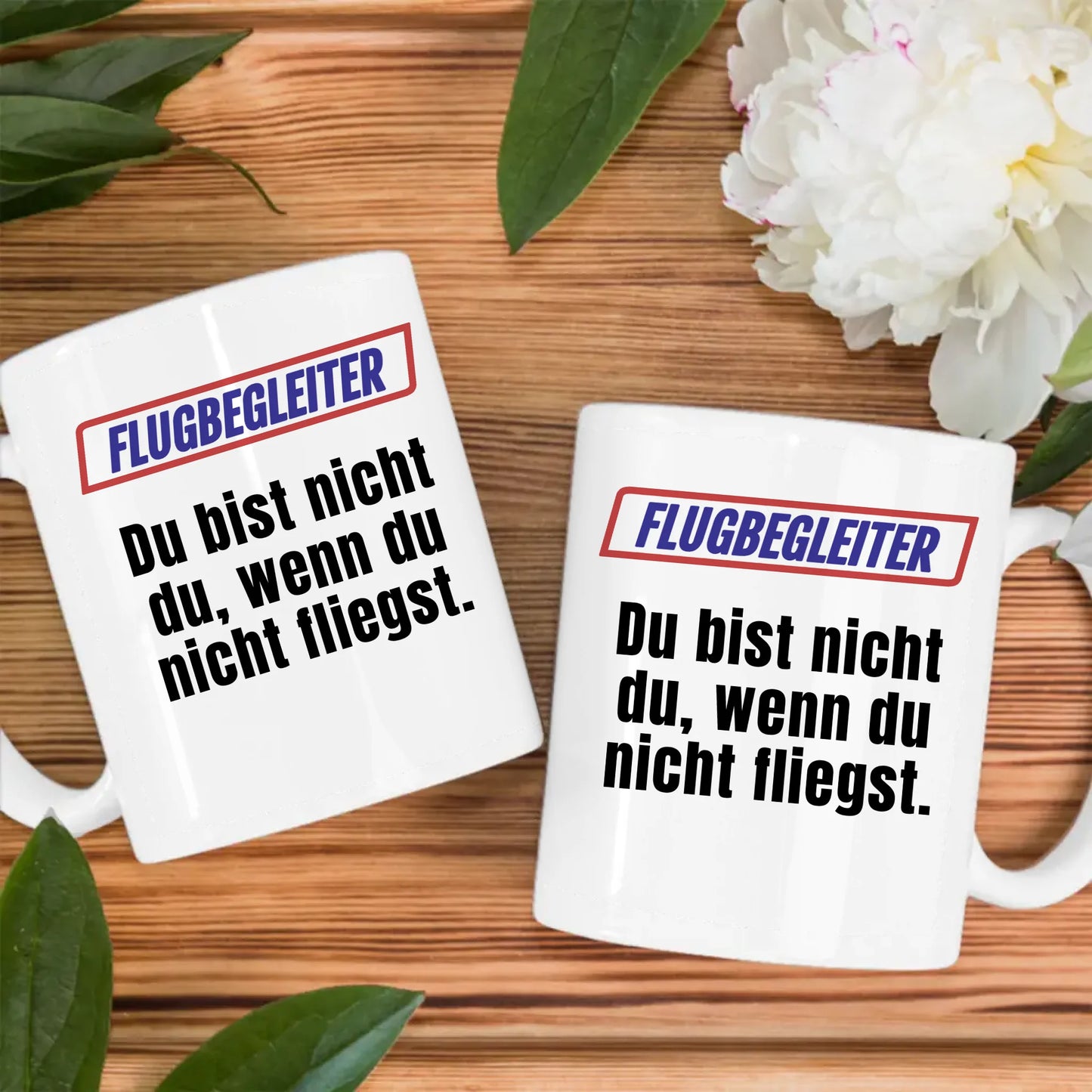 Personalisierte Tasse Lustig Du bist nicht Du Flugbegleiter