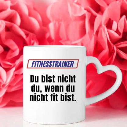 Personalisierter Kaffeebecher Lustig Fitnesstrainer Du bist nicht Du