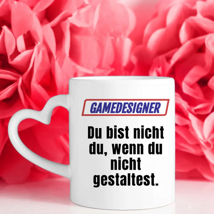 Lustige Tasse Du bist nicht Du wenn Gamedesigner Kaffeebecher Personalisiert