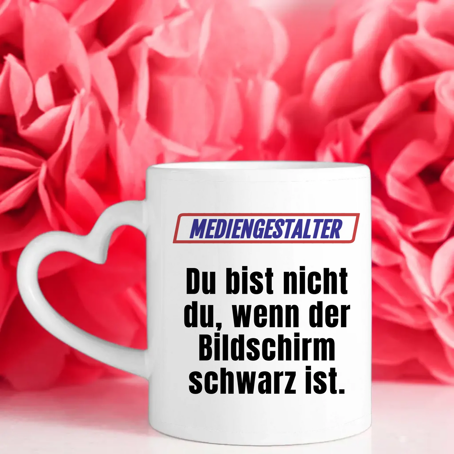 Personalisierter Kaffeebecher Lustig Du bist nicht Du Mediengestalter
