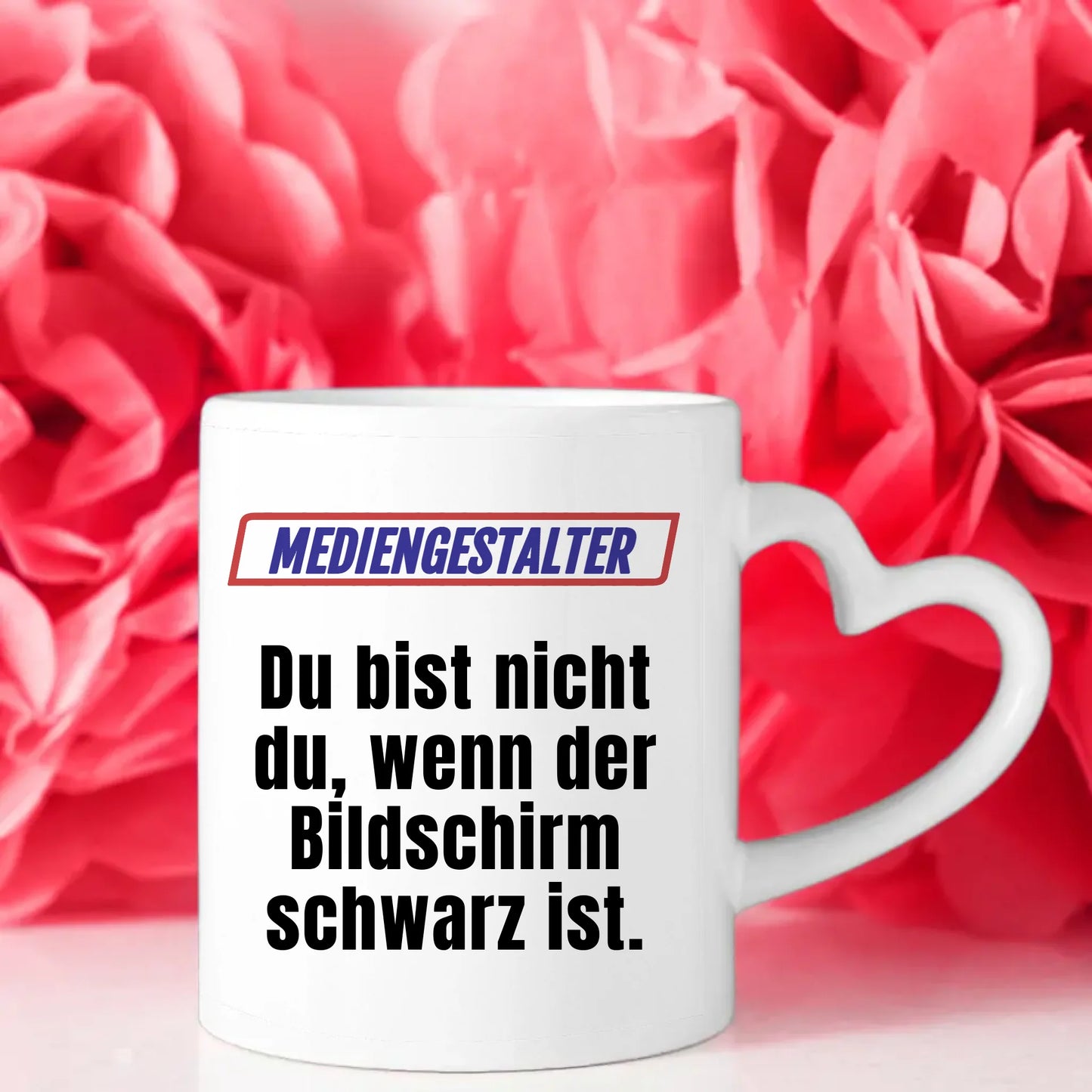 Personalisierter Kaffeebecher Lustig Du bist nicht Du Mediengestalter