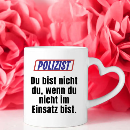 Kaffeetasse Lustig Du bist nicht Du wenn Polizist Personalisiert