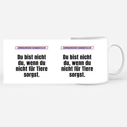 Personalisierter Kaffeebecher Lustig für Tiermedizinische Fachangestellte