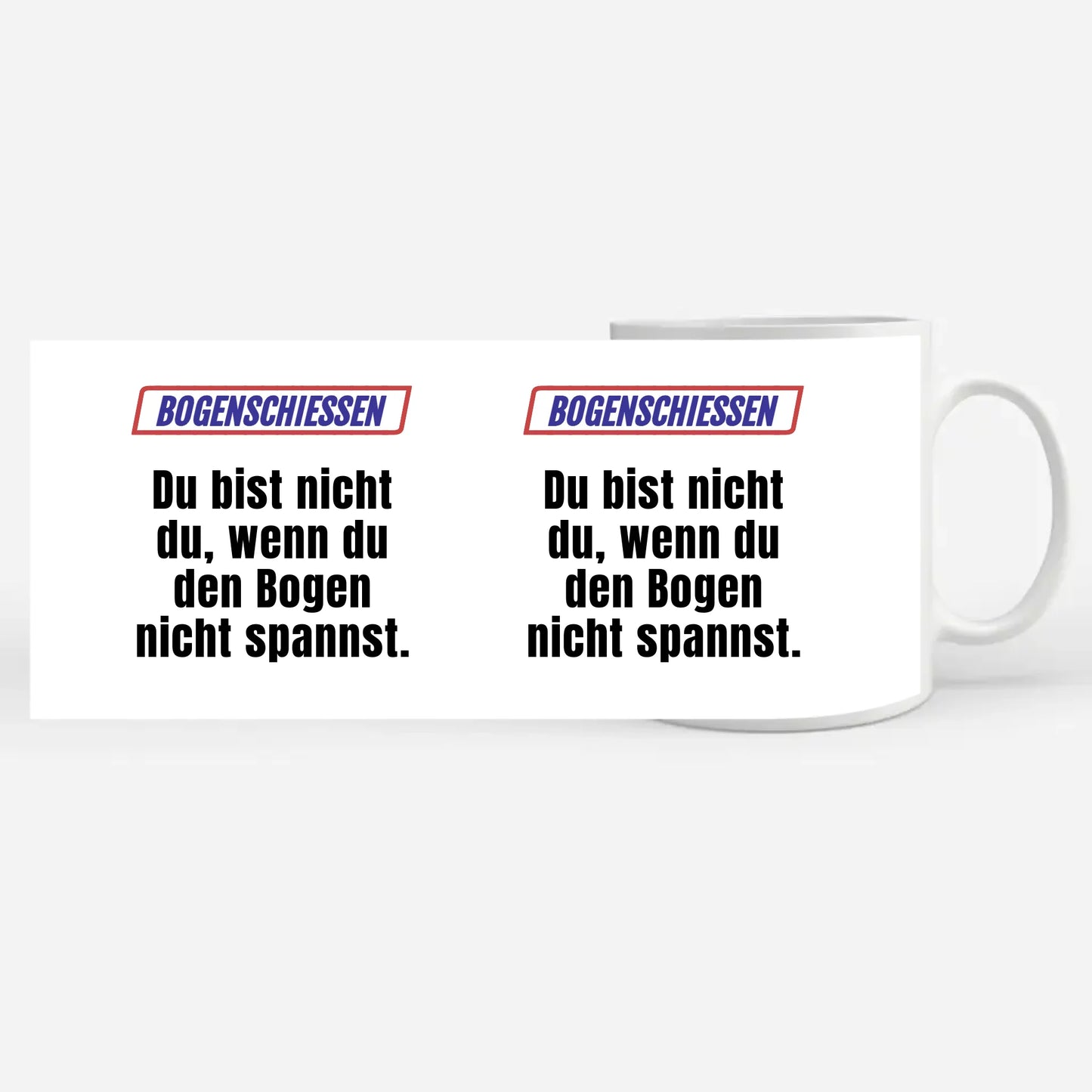 Personalisierter Kaffeebecher Lustig Du bist nicht Du beim Bogenschiessen